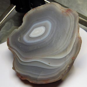 Top shelf Lake Superior agate nodule - cut, unpolished