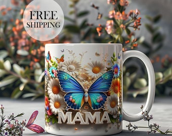 EliteStyle Gift for Mother's Day Wraps, 3D Mugs, 11oz 3D Mug, 15oz Love Mom Wrap, Gift for Mom, Personalized Gift for Mom, Digital Download,