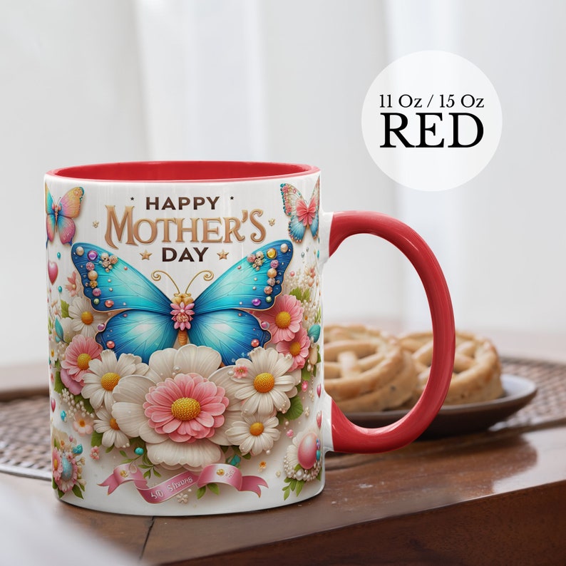 Appealing Gift for Mother's Day Wraps, 3D Mugs, 11oz 3D Mug, 15oz Love Mom Wrap, Gift for Mom, Personalized Gift for Mom, Digital Download, zdjęcie 7