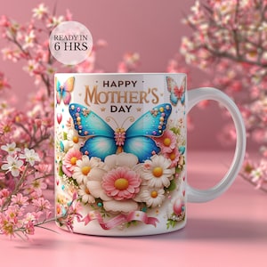 Appealing Gift for Mother's Day Wraps, 3D Mugs, 11oz 3D Mug, 15oz Love Mom Wrap, Gift for Mom, Personalized Gift for Mom, Digital Download, zdjęcie 1