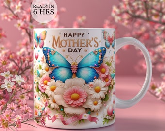 Appealing Gift for Mother's Day Wraps, 3D Mugs, 11oz 3D Mug, 15oz Love Mom Wrap, Gift for Mom, Personalized Gift for Mom, Digital Download,