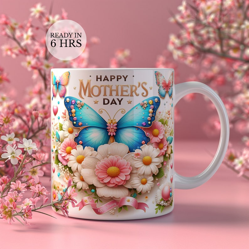 Appealing Gift for Mother's Day Wraps, 3D Mugs, 11oz 3D Mug, 15oz Love Mom Wrap, Gift for Mom, Personalized Gift for Mom, Digital Download, zdjęcie 1