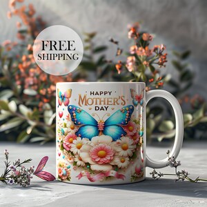 Appealing Gift for Mother's Day Wraps, 3D Mugs, 11oz 3D Mug, 15oz Love Mom Wrap, Gift for Mom, Personalized Gift for Mom, Digital Download, zdjęcie 2