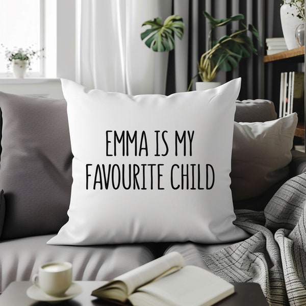 Great Favorite Child Pillow, Happy Mother's Day Gift, Funny Father Gift, Funny Mom Gift, Custom Pillow, Gift for Her,  Mothers Day Gift Idea