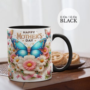 Appealing Gift for Mother's Day Wraps, 3D Mugs, 11oz 3D Mug, 15oz Love Mom Wrap, Gift for Mom, Personalized Gift for Mom, Digital Download, zdjęcie 6