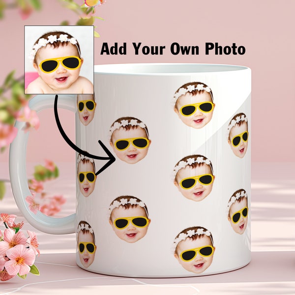 Personalized Baby Face Mug, Fathers/mothers Day Custom Gift, Customized Baby Face Mug, Funny Grandpa Gift, Personalized Face Coffee Cup Gift