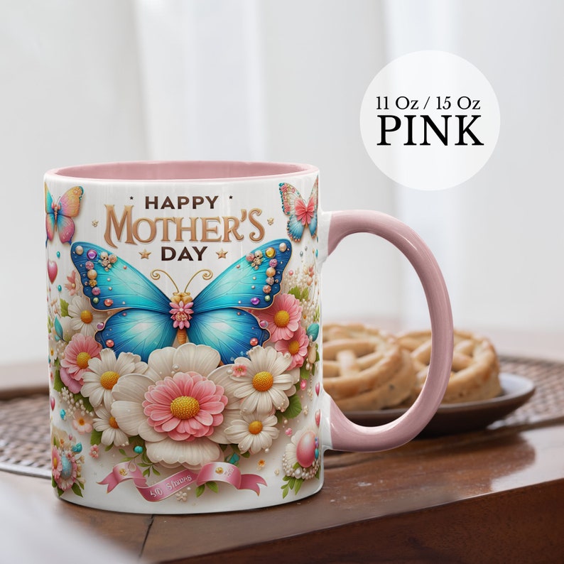 Appealing Gift for Mother's Day Wraps, 3D Mugs, 11oz 3D Mug, 15oz Love Mom Wrap, Gift for Mom, Personalized Gift for Mom, Digital Download, zdjęcie 4