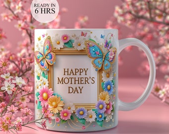 Flawless Gift for Mother's Day Wraps, 3D Mugs, 11oz 3D Mug, 15oz Love Mom Wrap, Gift for Mom, Personalized Gift for Mom, Digital Download