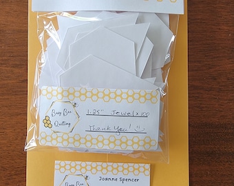 Pre-cut Jewel paper pieces - 100 pieces - English Paper Piecing - EPP - pre-cut shapes - Jewel template - quilting supply