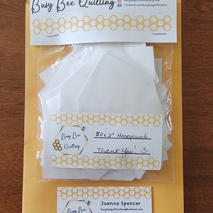 Morceaux de papier de la variation #1 en nid d'abeille prédécoupés - Rassemblement en papier anglais - PPE - formes prédécoupées - Gabarit en nid d'abeille - matériel de courtepointe