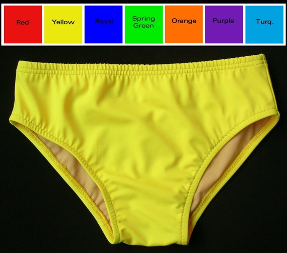 mens yellow swimsuit