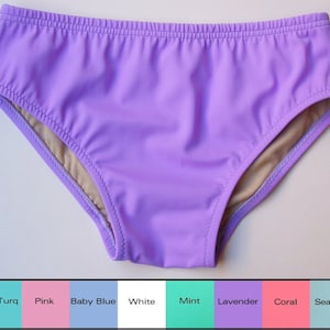 Mens Swim Brief Swimsuit in Lavender, Pink, Turquoise, Mint Green, Coral, White, Baby Blue
