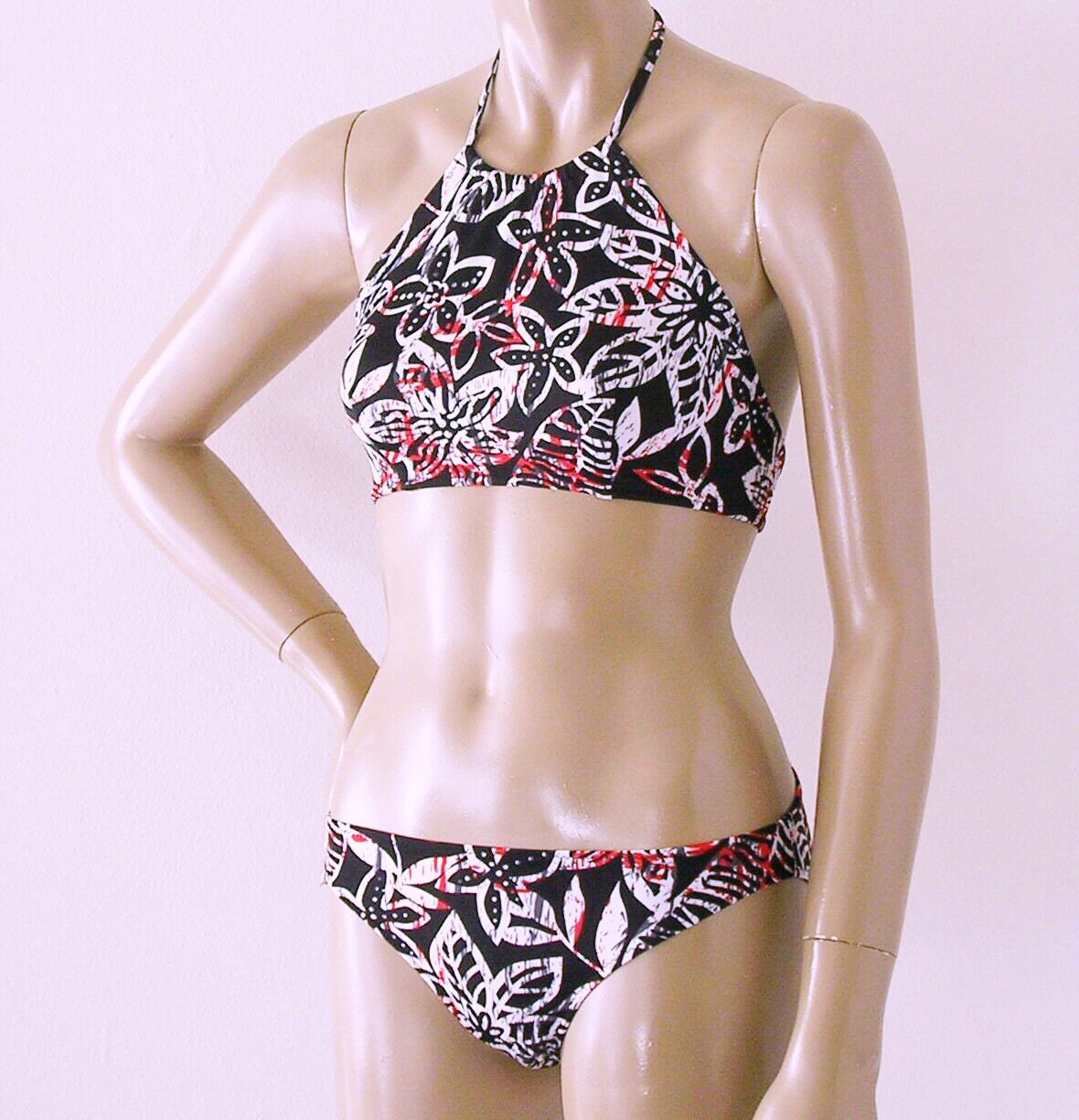 High Neck Halter Bikini Top