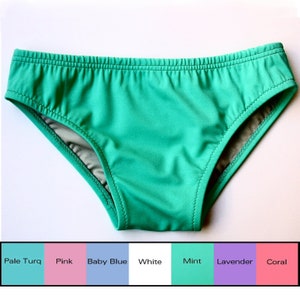 Herren Low Rise Swim Brief Badeanzug in Lavendel, Pink, Koralle, Minze, Türkis, Babyblau, Weiß