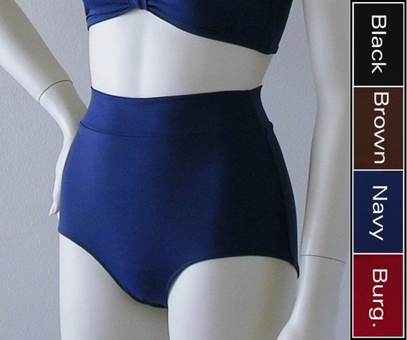 burgundy high waisted bikini