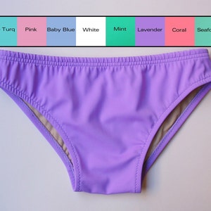 Mens Low Rise Brief Swimsuit in White, Pink, Mint, Coral, Blue, Lavender, Turquoise