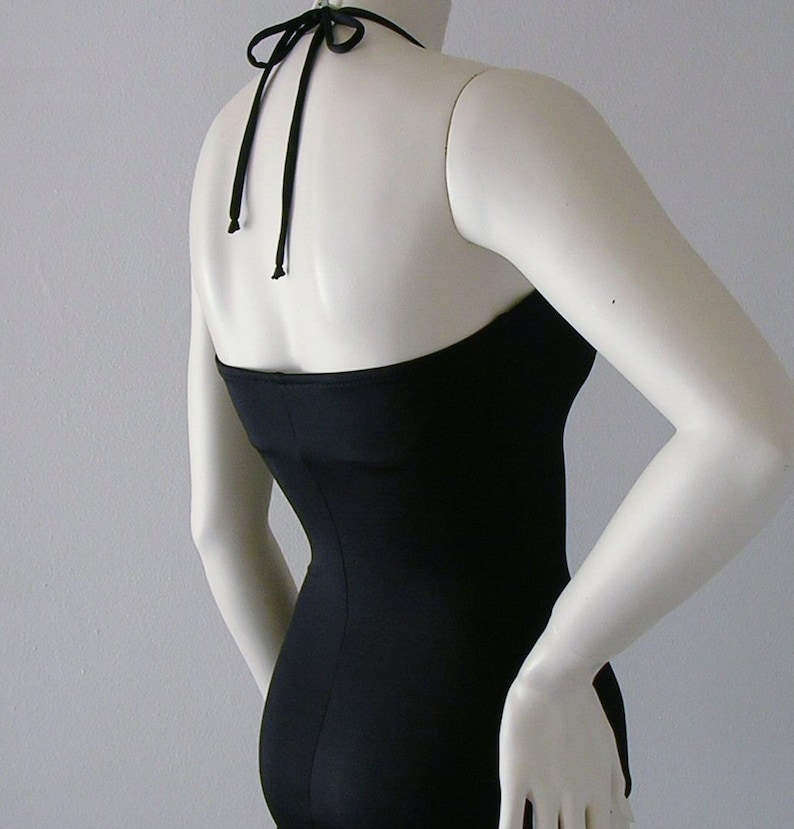 Black Retro One Piece Swimsuit Made to Order image 3