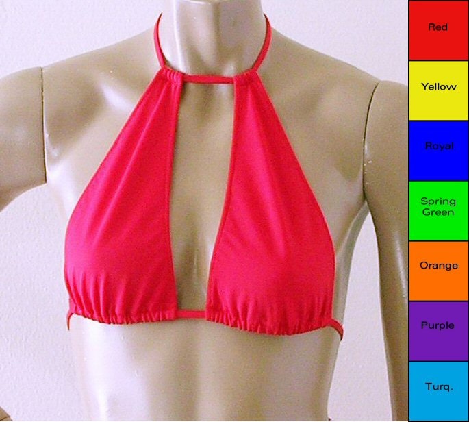High neck keyhole halter bikini top store