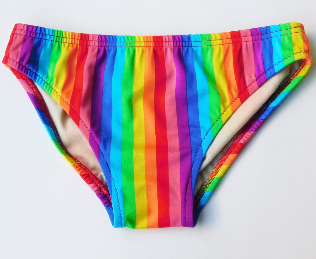 Mens Swim Brief Swimsuit in Regular or Low Rise in Rainbow Etsy