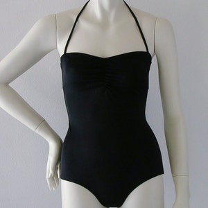 Black Retro One Piece Swimsuit Made to Order image 2