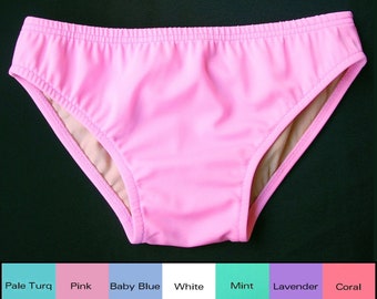 Mens Low Rise Swim Brief Swimsuit in Lavender, Pink, Coral, Mint, Turquoise, Baby Blue, White