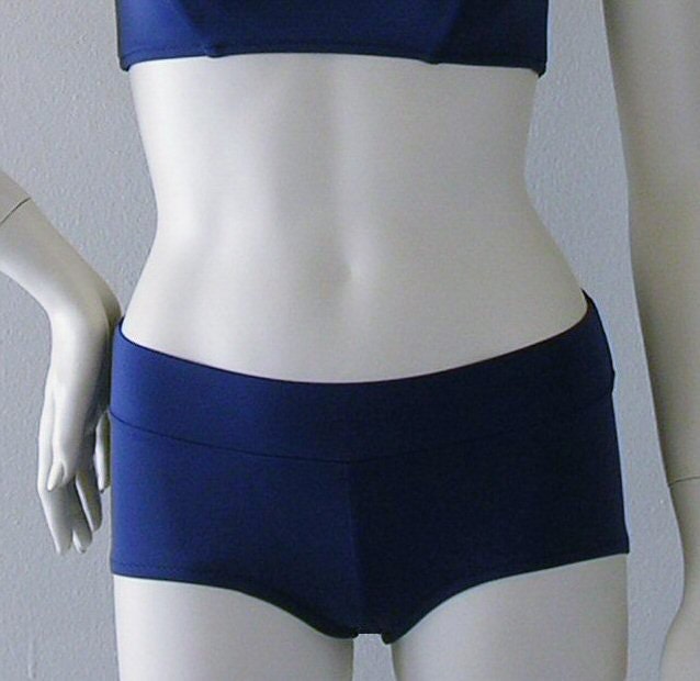 Banded Boy Short Bikini Bottom in Black Navy Blue Burgundy Etsy