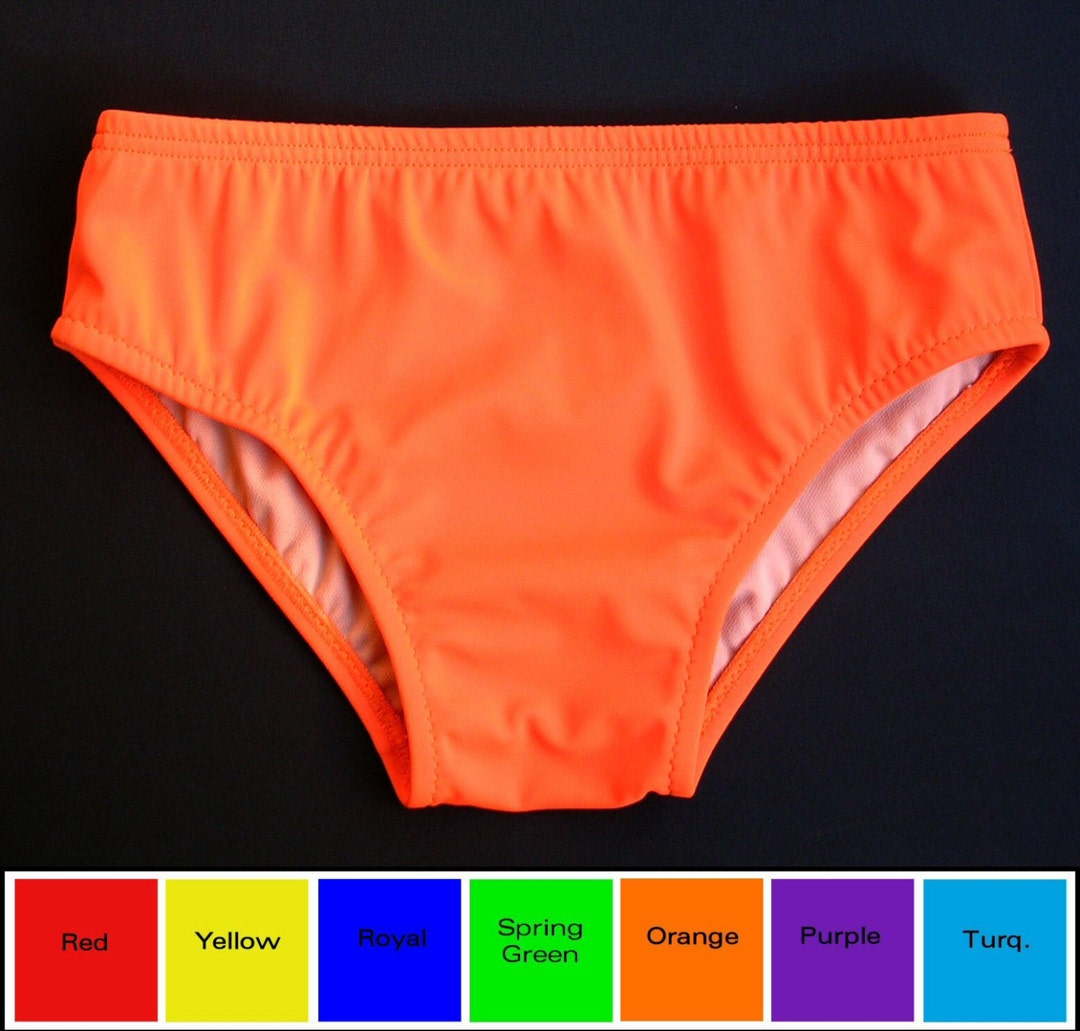 Mens Swim Brief Swimsuit in Orange, Red, Yellow, Blue, Green, Purple ...