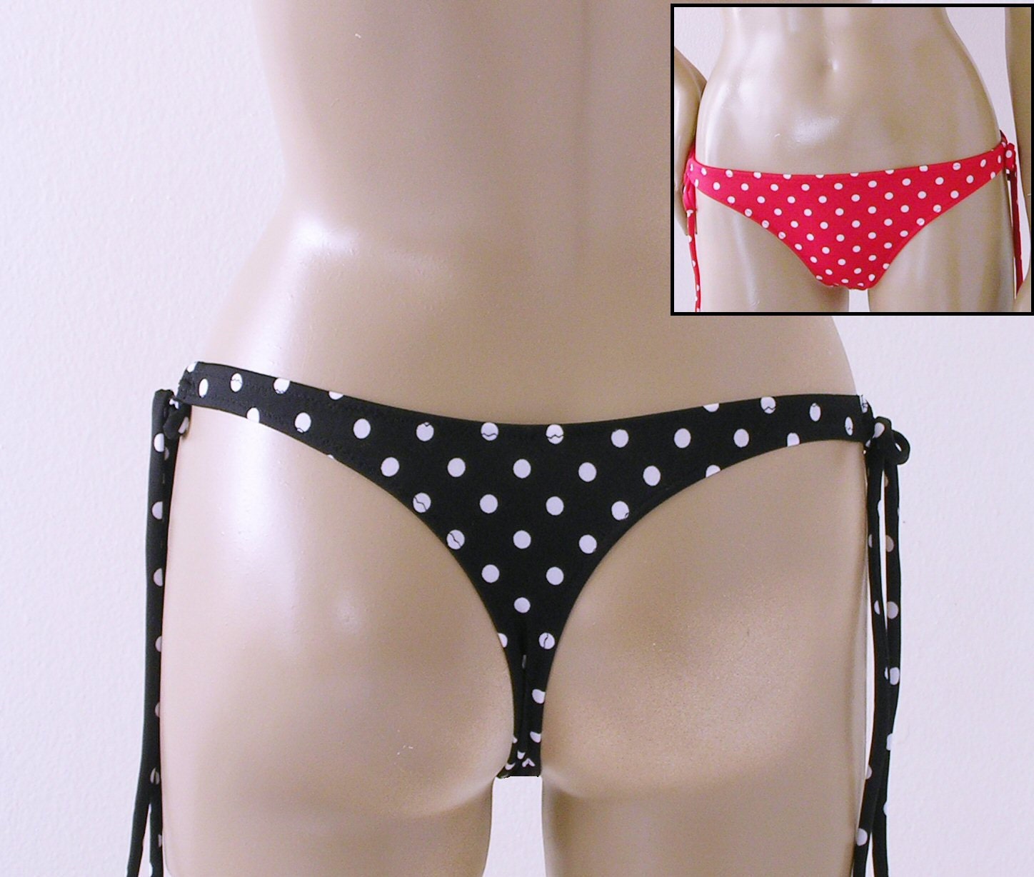 Ruffled Mini Thong Bikini Bottom - CUVATI