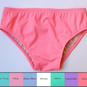 Mens Brief Swimsuit in Coral, Pink, Mint Green, Baby Blue, Turquoise, White, Lavender