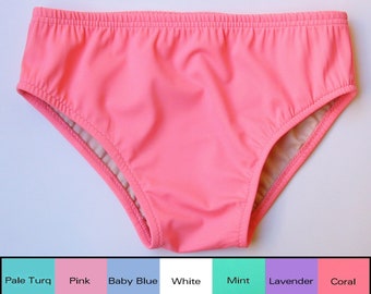 Mens Brief Swimsuit in Coral, Pink, Mint Green, Baby Blue, Turquoise, White, Lavender