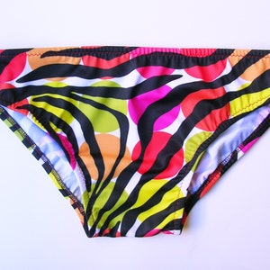 Mens Low Rise Swim Brief Swimsuit in Miro Zebra Print - Etsy