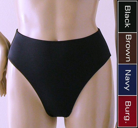 navy high leg bikini bottoms
