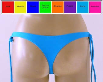 String Bikinihöschen in in Königsblau, Rot, Lila, Orange, Türkis, Grün, Gelb, Fuchsia
