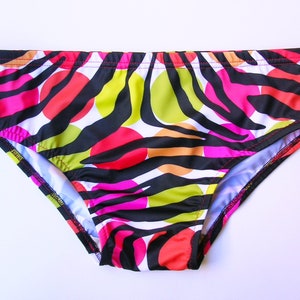 Mens Swim Brief Swimsuit in Miro Zebra Print