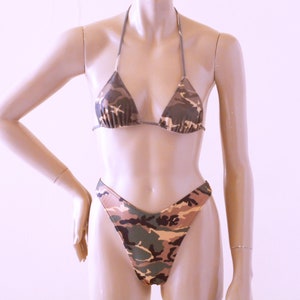 Ladies Sexy Dry fit Camouflage Thongs G-string Knickers Bikini - Fitfero