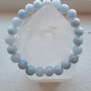 Aquamarine Crystal Bracelet | 8mm