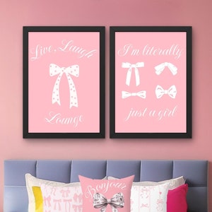 ästhetik kokette schleife wandkunst girly zimmer decor passende sammlung für mädchen schlafzimmer makeover gedruckte plakate kein rahmen cutecore stil