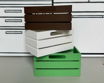 Miniature Crates compatible with Miniverse Food, Lifestyle, and Appliances | 1:6 Scale