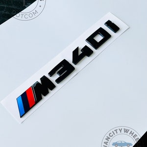 BMW M340i Black Badge Emblem - High-Quality Matte Black Finish Easy Installation, M Series Upgrade