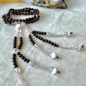 Garnet Obsidian Juzu Beads: SGI Nichiren Buddhist Prayer Beads