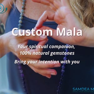 Custom Mala Beads - Personalized 108 Prayer Beads - Made to Order Mala Necklace with Intention