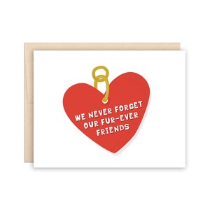 Carte de sympathie pour animal de compagnie, carte de condoléances pour animal de compagnie, perte d'animal de compagnie, carte de meilleur ami chien, amis Furever