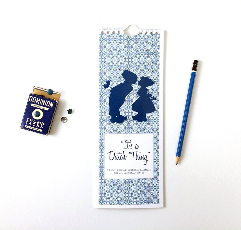 Birthday Calendar Perpetual Calendar Dutch Calendar Folk Etsy