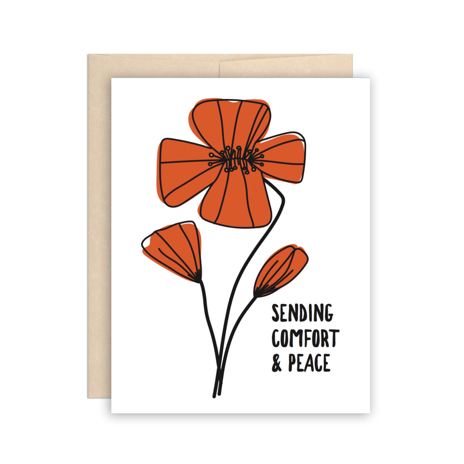 Sympathy Cards Paper Pressed Flower Art Personalised Card Thinking Of ...