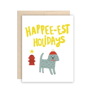 SALDI Divertente biglietto di auguri natalizio con pipì di cane, biglietto di auguri natalizio per gli amanti dei cani
