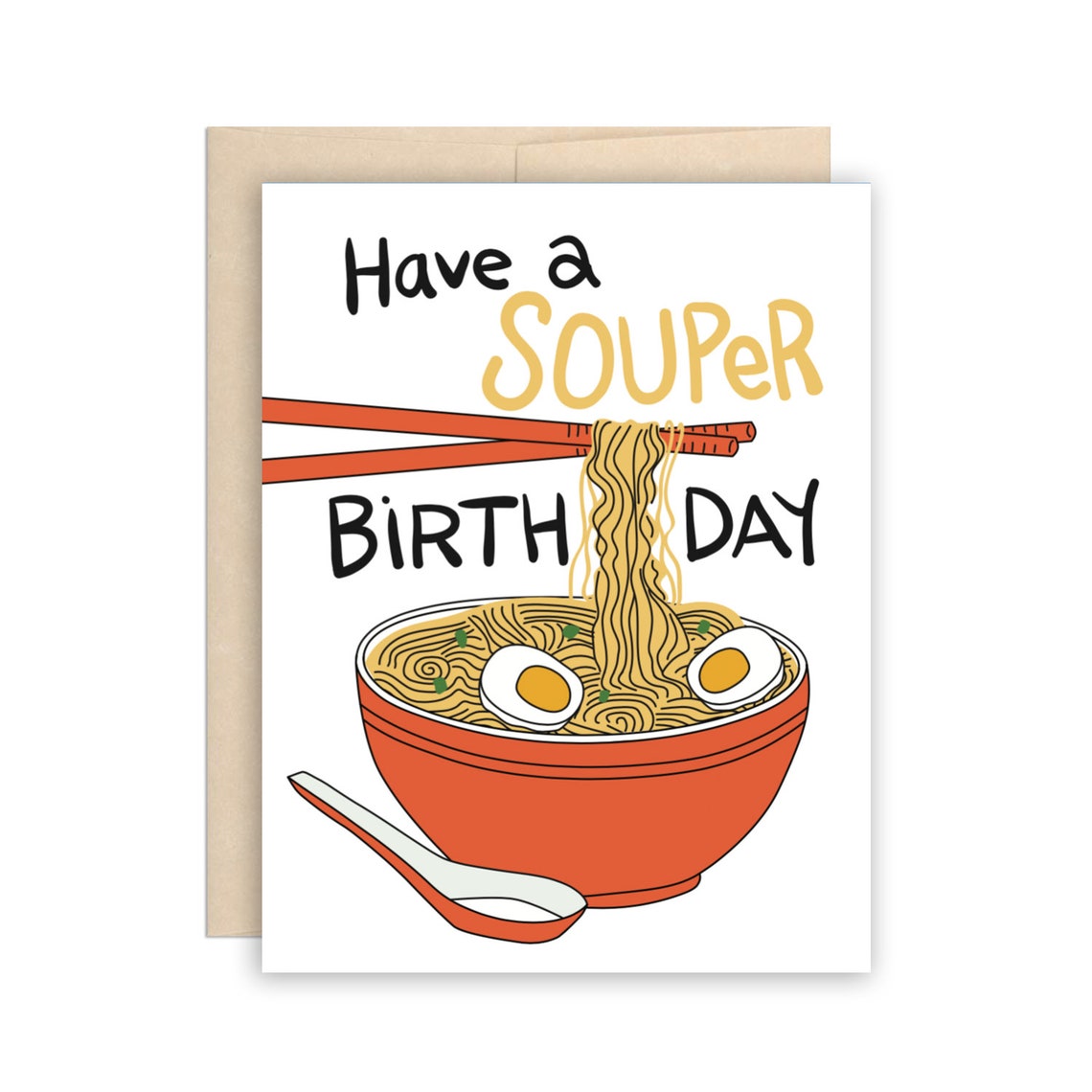 Ramen Suppe Geburtstagskarte Lustige Suppen Geburtstag Etsy