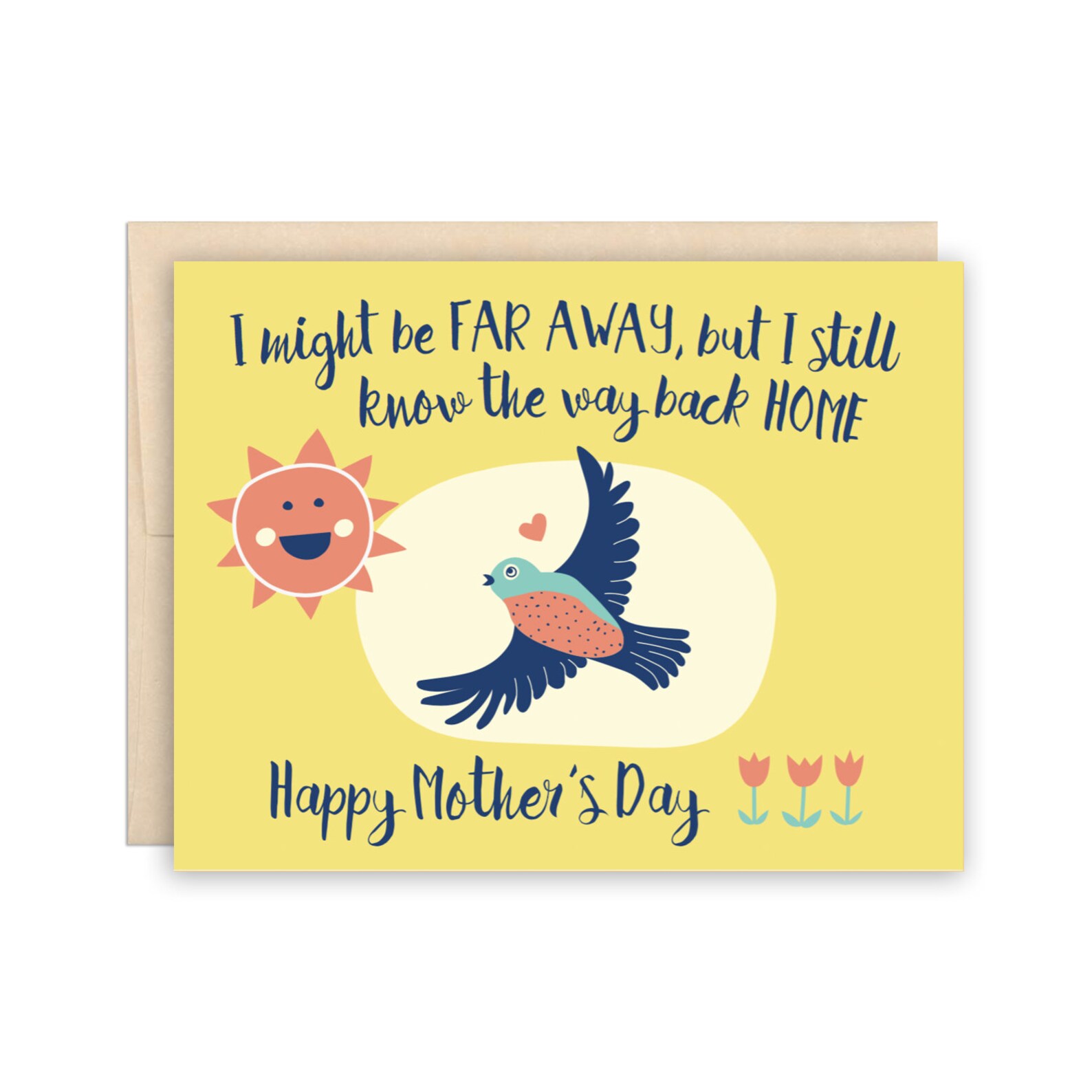 Far Away Mom Card Mothers Day Greeting Card Long Distance Mom Etsy