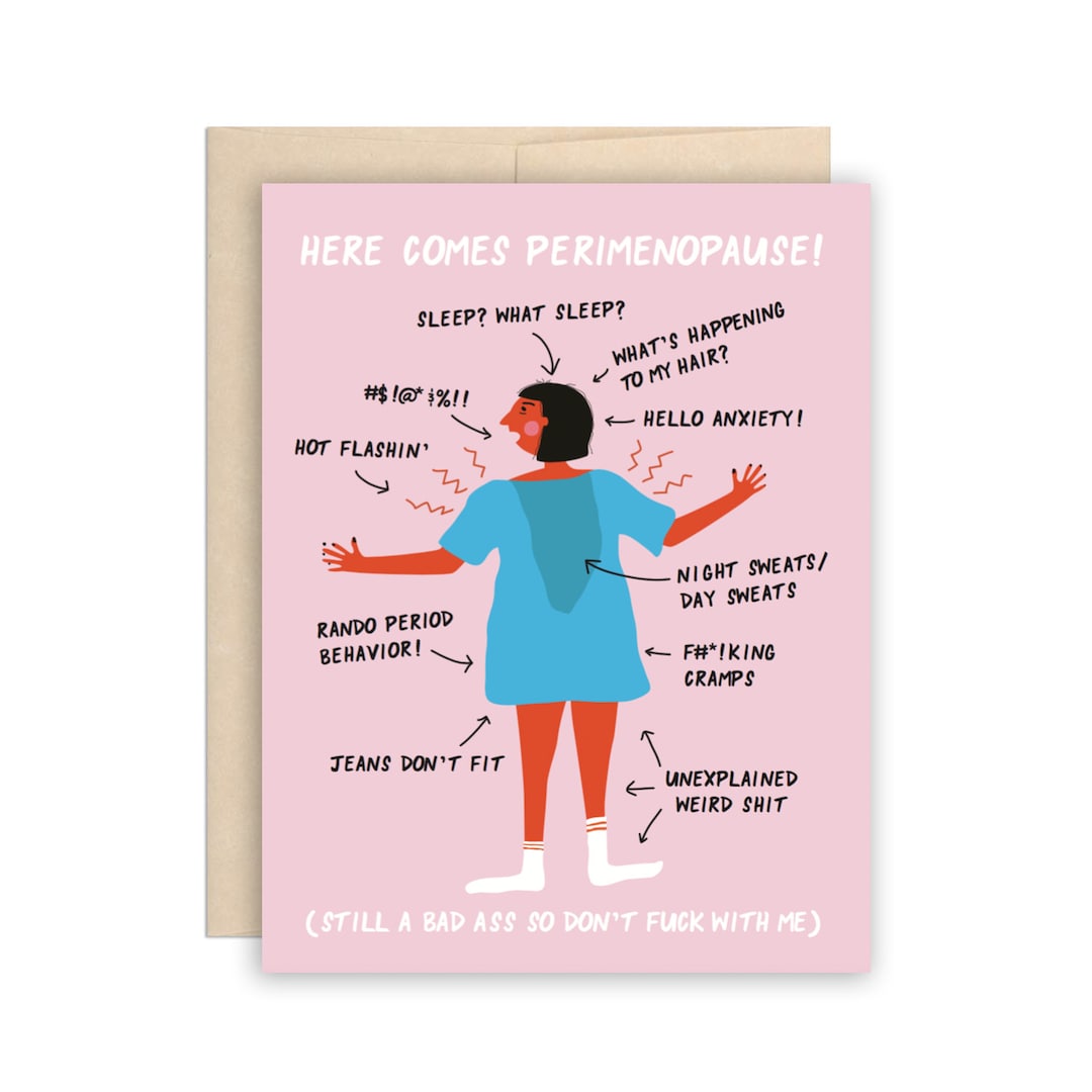 Funny Menopause Perimenopause Greeting Card, Friendship Card, Women