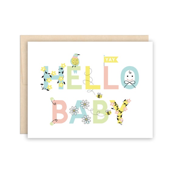 etsy baby shower cards