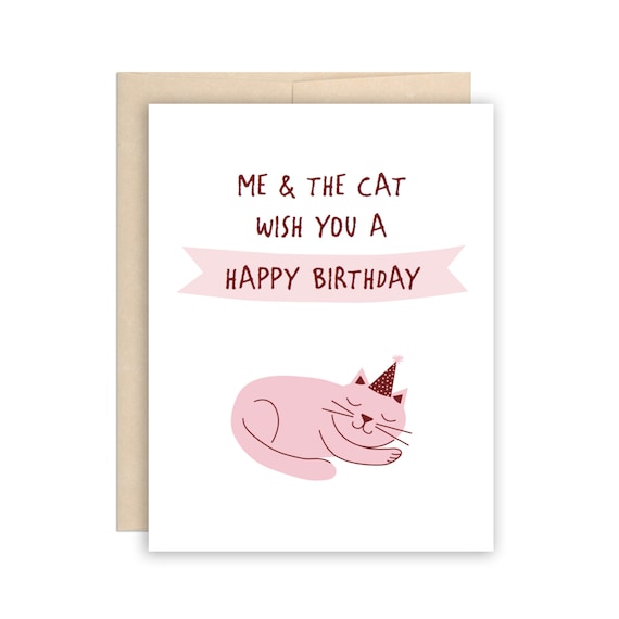 Moi Le Chat Vous Souhaite Un Joyeux Anniversaire Carte Etsy Moi Le Chat Vous Souhaite Un Joyeux Anniversaire Carte Etsy